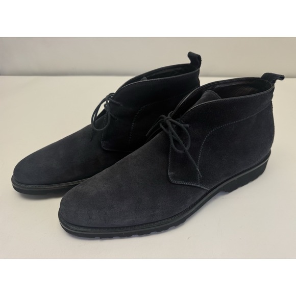 Bruno Magli Other - BRUNO MAGLI‎ Blue Suede Leather Chukka Boots Made In Italy EUC  Size 12 READ!!
